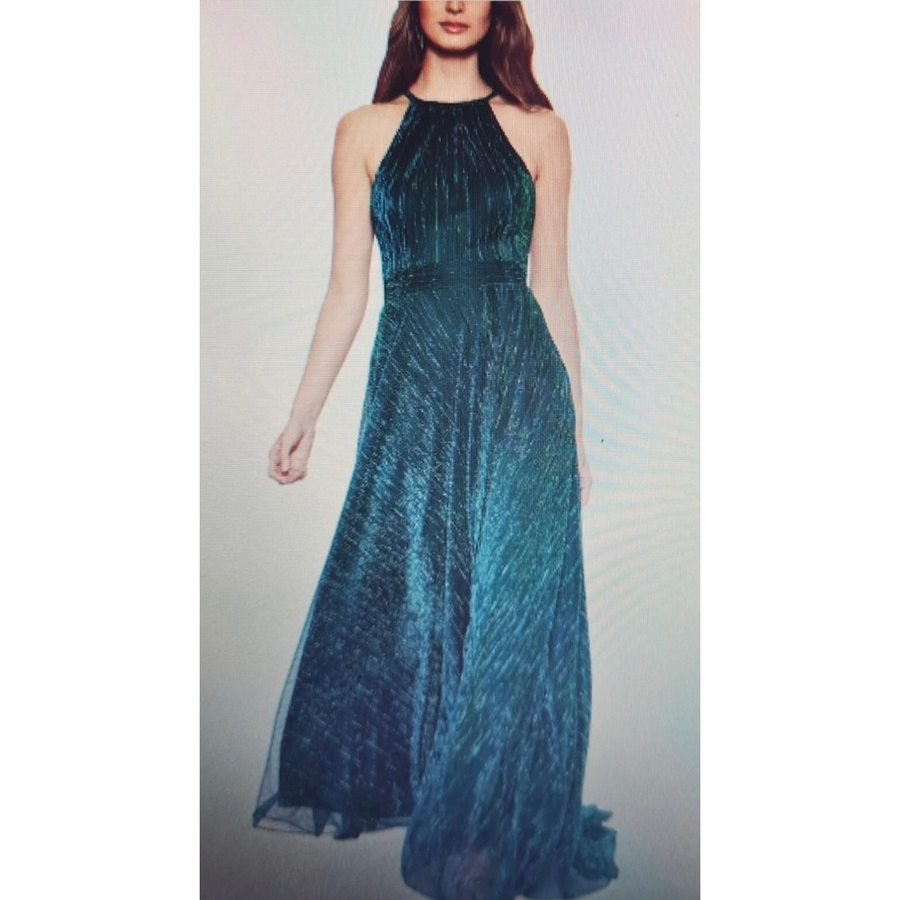Elegant Teal Evening Gown